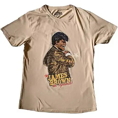 Buy JAMES BROWN Unisex T- Shirt -  Mr Dynamite - Sand  Cotton • 17.99£