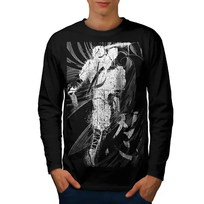 Buy Wellcoda Anime Japan Art Mens Long Sleeve T-shirt, Battle Graphic Design • 17.99£
