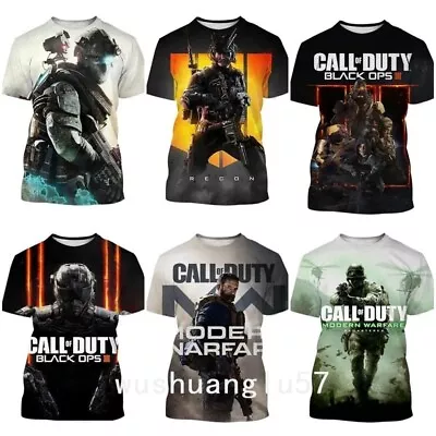 Buy Call Of Duty Tshirt COD Game 3D Women Men T-shirt Short Sleeve Pullover Tops • 10.79£
