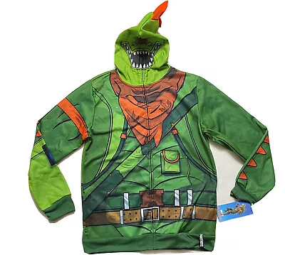 Buy Fortnite Boys' Costume Hoodie Jacket With Full Zip Face Mask REX Size XXL • 23.87£