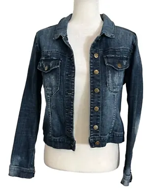 Buy Pistola Women's Jean Jacket Button Size L Blue Denim Long Sleeve • 27.40£