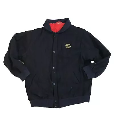 Buy Vintage Lacoste Club Wool Bomber Jacket Black Size 6/XL Varsity Coat Zip Up • 94.95£