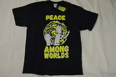 Buy Rick & Morty Peace Among Worlds T Shirt New Official Adult Swim Cid Merch • 9.99£