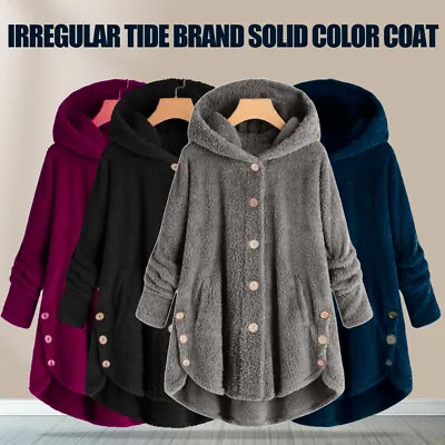 Buy Women Teddy Bear Hooded Hoodie Coat Winter Warm Fluffy Jacket Outwear Pullover • 19.69£