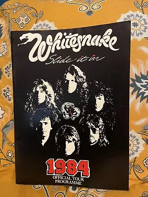 Buy Whitesnake Deep Purple Programme + Merch Sheet Original Slide It In Tour 1984 • 15£