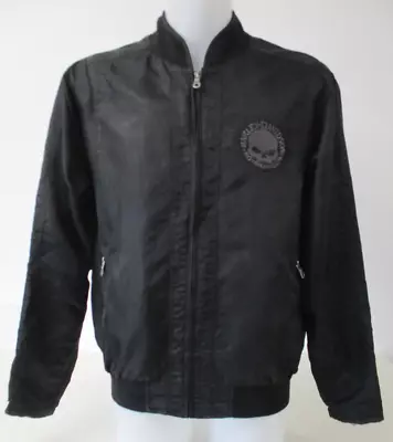 Buy HARLEY DAVIDSON Bomber Jacket, Skull Logo, Black, Medium, Fits 46  Chest • 55£