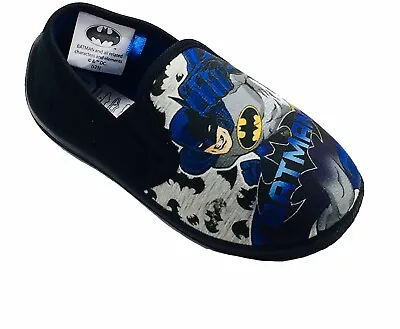 Buy Boys Batman Slippers DC Comics Girls Size 8 9 10 11 12 13 1 2 3 UK Infant Junior • 7.99£