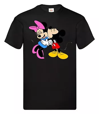 Buy DisneyMickey And Minnie Mouse Kissing T-Shirt Valentines Day Gift Women KidsMen  • 7.99£