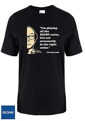 Buy Eric Morecambe & Wise Funny T-shirt Right Notes In Wrong Order Piano Music🌞 • 10.99£
