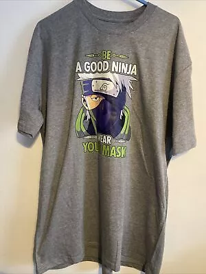 Buy Be A Good Ninja Wear Your Mask T Shirt Large Grey True Classic Animé Shirt • 18£