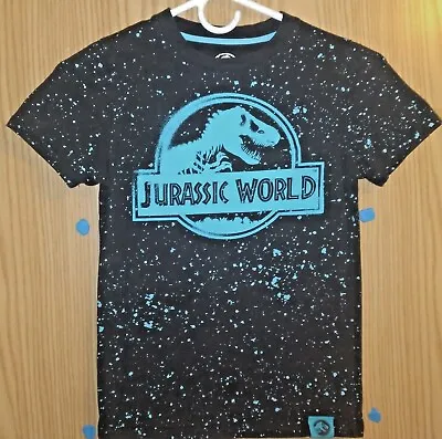 Buy Jurassic World Tyrannosaurus Rex Shirt Small, Black & Turquoise Dinosaur Facts • 12.23£