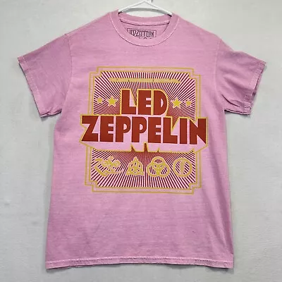 Buy Led Zepllin T-Shirt Small Mens Womens Pink Vintage Style Band Rock • 18.15£