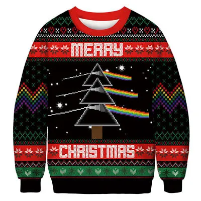 Buy Mens Womens Cartoon Santa Claus Christmas Jumper Sweatshirt Pullover Tops Gift • 17.99£