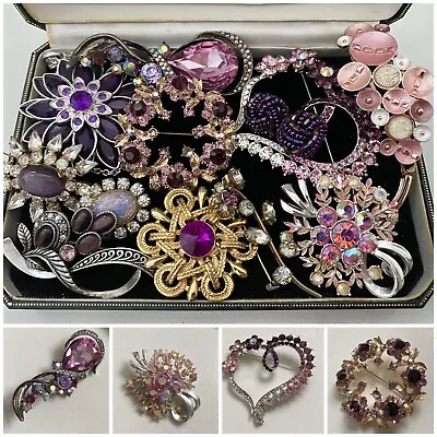 Buy Job Lot Vintage Jewellery Inc Equilibrium Bracelet, Paste Crystal Brooches Etc • 4.99£