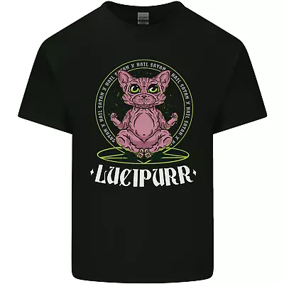 Buy Lucipurr Demonic Hail Satan Cat Evil Mens Cotton T-Shirt Tee Top • 10.98£