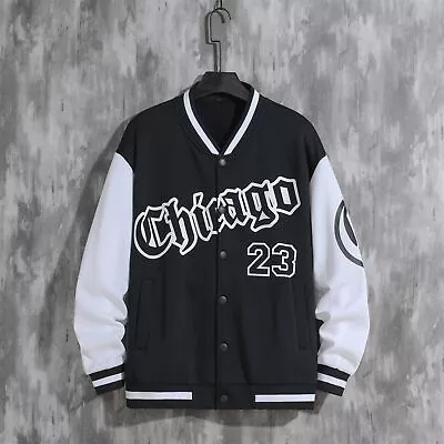 Buy Unisex Baseball Jacket Casual Mens Sport Coat College Uniform Women Outwear Top • 11.38£