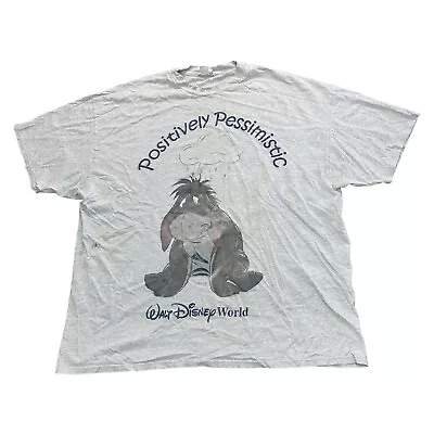 Buy Vintage Disney Eeyore T-Shirt Graphic Print 90s Grey Womens One Size • 16.99£