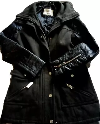 Buy Steam Punk Alt Jacket Dark Green Black Leather Arms Size XS 6 Unisex  • 58£