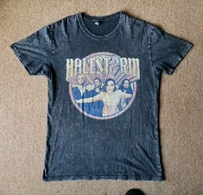 Buy Halestorm Uk Tour 2022 Acid Wash T-shirt Medium  • 10£