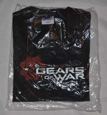 Buy NEW! GEARS OF WAR 3 Logo Shirt (Black Tee) T-Shirt LARGE L Crimson OMEN Sealed! • 37.80£