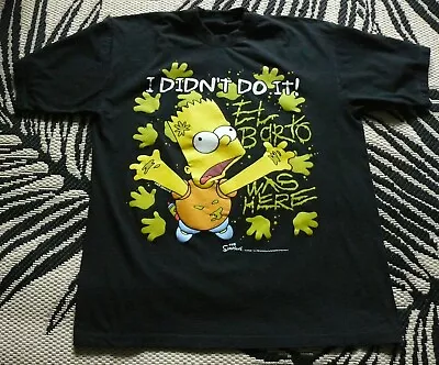 Buy Vintage 90's The Simpsons  I Didn't Do It   Short Sleeve Black T-Shirt 38  Chest • 19.99£