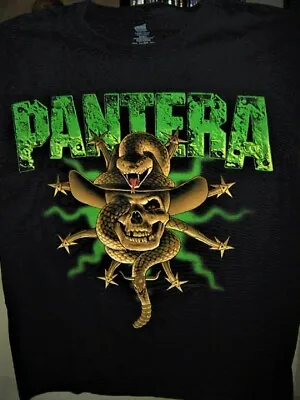 Buy PANTERA  SNAKE And SKULL Pre Worn T Shirt Size MUEDIUM  Dimebag Darrell RIP COOL • 33.19£