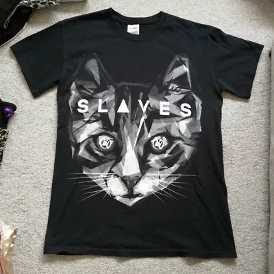 Buy Slaves (US) Polygon Cat Metalcore Band T-Shirt Gildan Heavy Cotton Size Small • 10£
