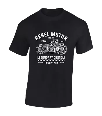 Buy Rebel Motorbike Mens T Shirt Motorcycle Biker Design Gift Present Idea Cars Top • 8.99£