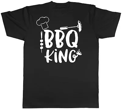 Buy BBQ King Mens Tee Barbecue Meat Grill Beer Summer Birthday Gift T-Shirt • 10.95£