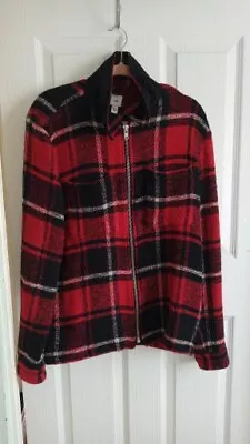 Buy River Island Womens UK Size M Red Tartan Wool Blend Jacket Punk Alt Goth. BNWOT • 19.99£