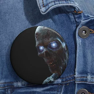 Buy Horror Zombie Custom Pin Button Badge: Supernatural Fear-Inducing Undead Art • 5.39£