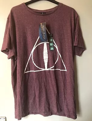 Buy Unisex Harry Potter T-shirt Primark 2XL Deathly Hallows  • 6£