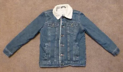 Buy Denim Co Blue Thick Fleece Lined Denim Jacket Size 11-12 Years • 4£