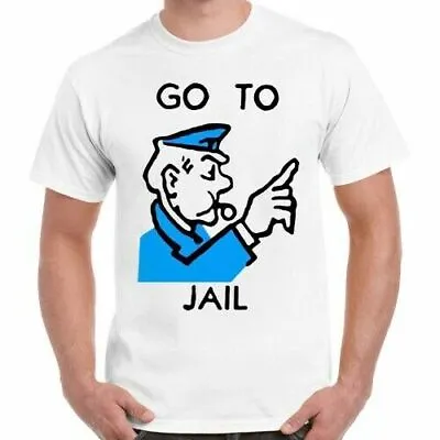 Buy Go To Jail Monopoly T-SHIRT RETRO Game Funny Cool Gift Vintage TEE XMAS GIFT • 6.99£