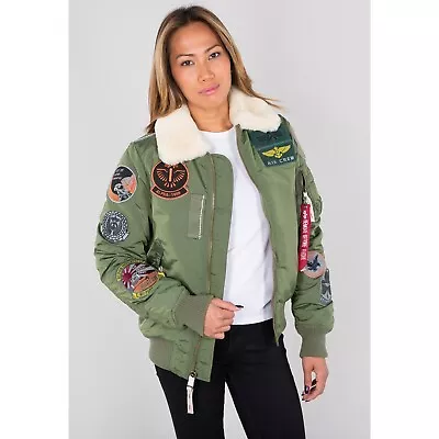 Buy Alpha Industries Womens Injector Iii Patch Jacket Size S/small Sage Green • 90£