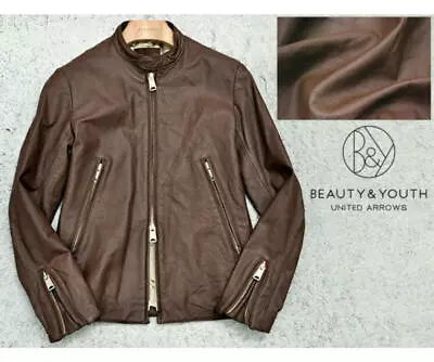 Buy UNITED ARROWS BEAUTY & YOUTH Horsehide Leather Riders Jacket Men L From Japan • 412.97£