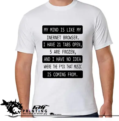 Buy MY MIND Is Like  T Shirts  Mens  Birthday , Stag , Christmas, Joke, Novelty • 11.99£