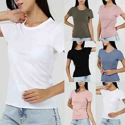 Buy All Saints Womens Bela T Shirt Designer Crew Neck Slim Soft Cotton Tee Top New • 18.99£