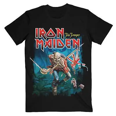 Buy Iron Maiden Trooper Eddie Large Eyes T Shirt Official Black Heavy Metal Rock New • 12.95£