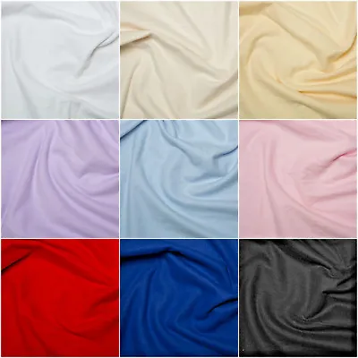 Buy Plain Coloured Wincyette Flannel Brushed 100% Cotton Fabric • 6.99£