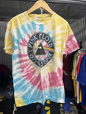 Buy Pink-Floyd Tie-Dye Shirt Medium Yellow 1973 US Tour Merch Retro Graphic Tee • 9.44£