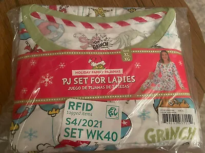 Buy Womens The Grinch Pajamas Set Shirt Pants Christmas Dr Seuss Size XL • 21.73£