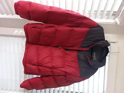 Buy Eddie Bauer Goose Down Jacket Red And Black Men's Small Excellent Condition  • 94.50£