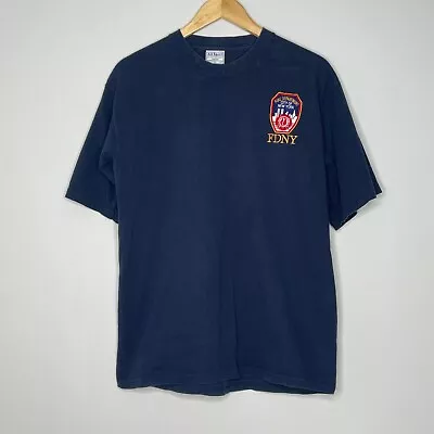 Buy (Size: L) FDNY Fire Department Of New York Navy Men's All Sport Vintage T-Shirt • 34.99£