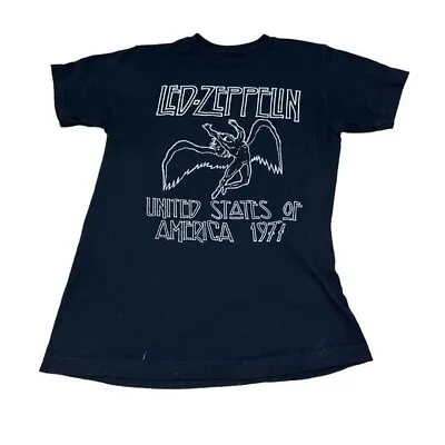 Buy Led Zeppelin Band T-shirt Classic Rock Women’s Small Black Tee 70’s Jimmy Page • 14.18£