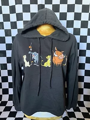 Buy Disney The LION KING Hoodie BLACK Sweatshirt SIMBA Timon PUMBA Rafiki Shirt M • 17.28£