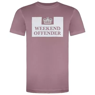 Buy Weekend Offender Short Sleeve Crew Neck Mens Pnk Prison T-Shirt TSAW2204 DUST • 17.99£