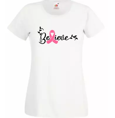 Buy Breast Cancer T Shirt Multi Listing Awareness Survivor Top 8 Designs 8-20 White  • 9.29£