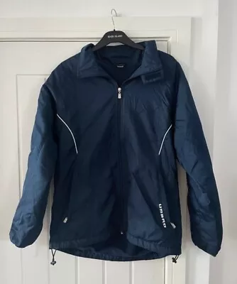 Buy Umbro Vintage Navy Jacket Fleece Lined Size Medium  • 20£