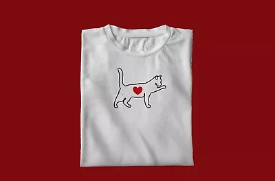 Buy White Funky I Love Cats T-shirts For Women & Cat Lovers. • 18.99£